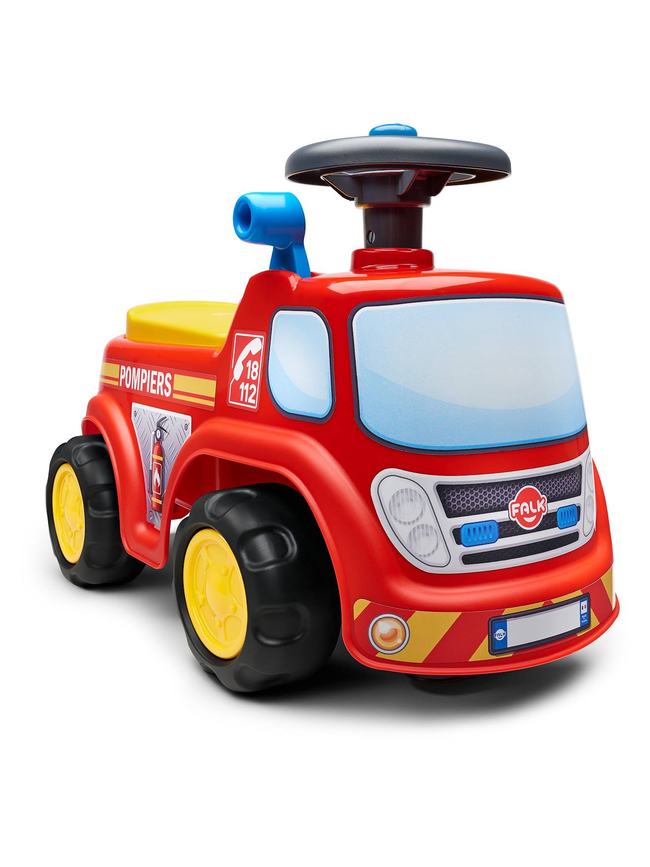 Porteur Avec Assise Ouvrante Et Volant Directionnel Avec Klaxon Rouge