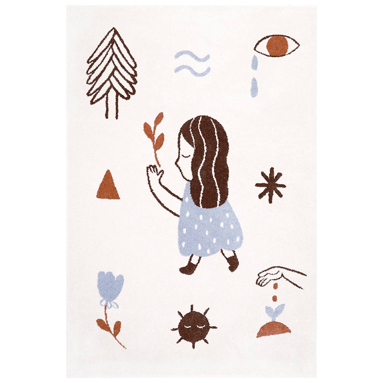 Nattiot - Tapis Chambre Enfant Love By Marta Abad Blay Multicolore