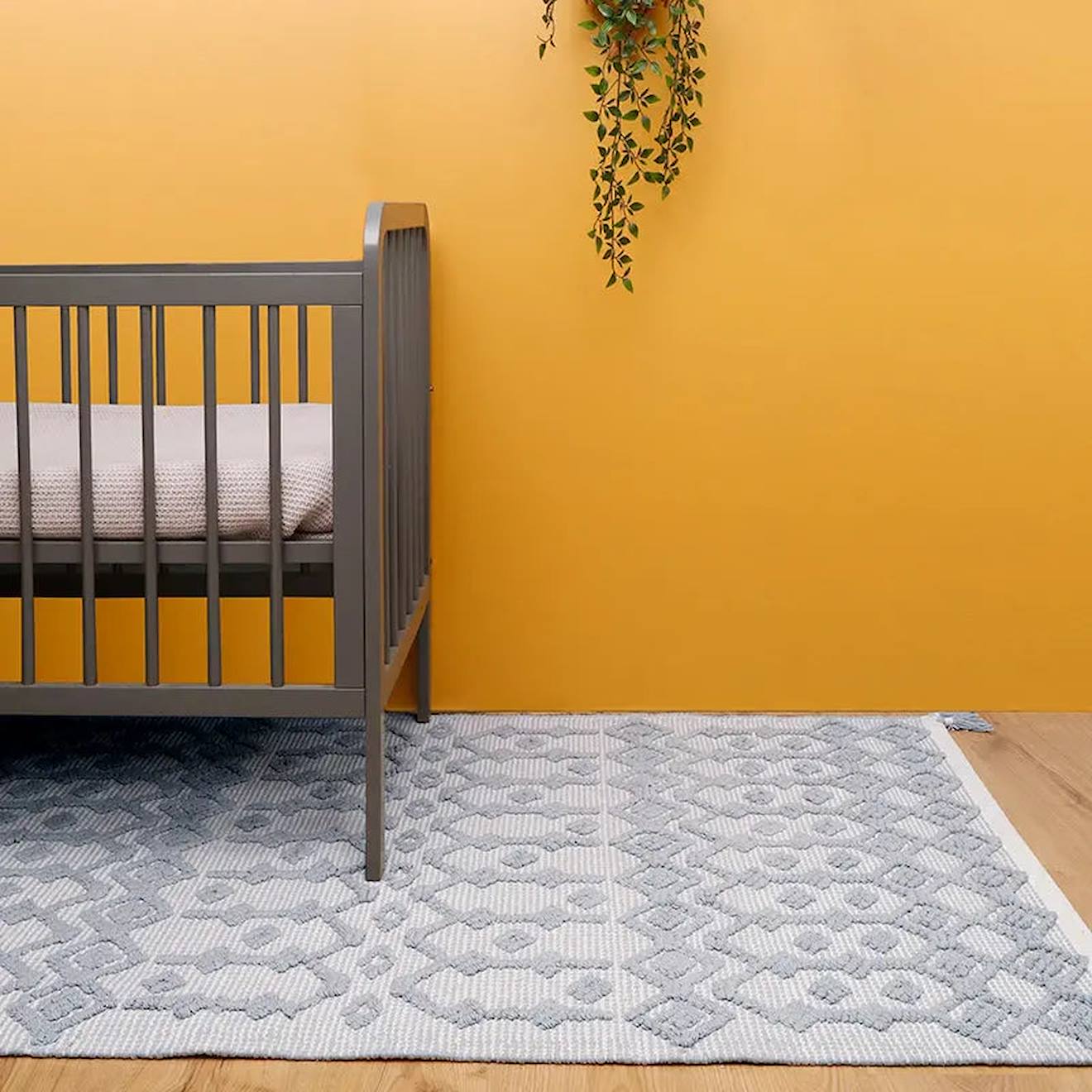 Tapis Chambre Coton Blonder Gris
