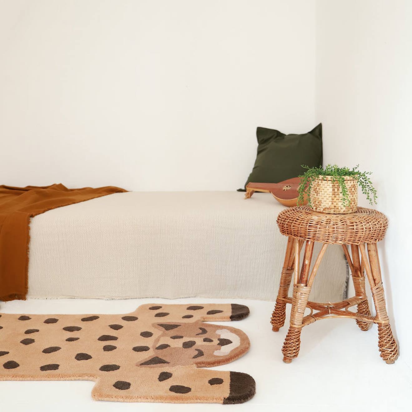 Nattiot - Tapis Chambre Enfant Léopard Kumako Multicolore