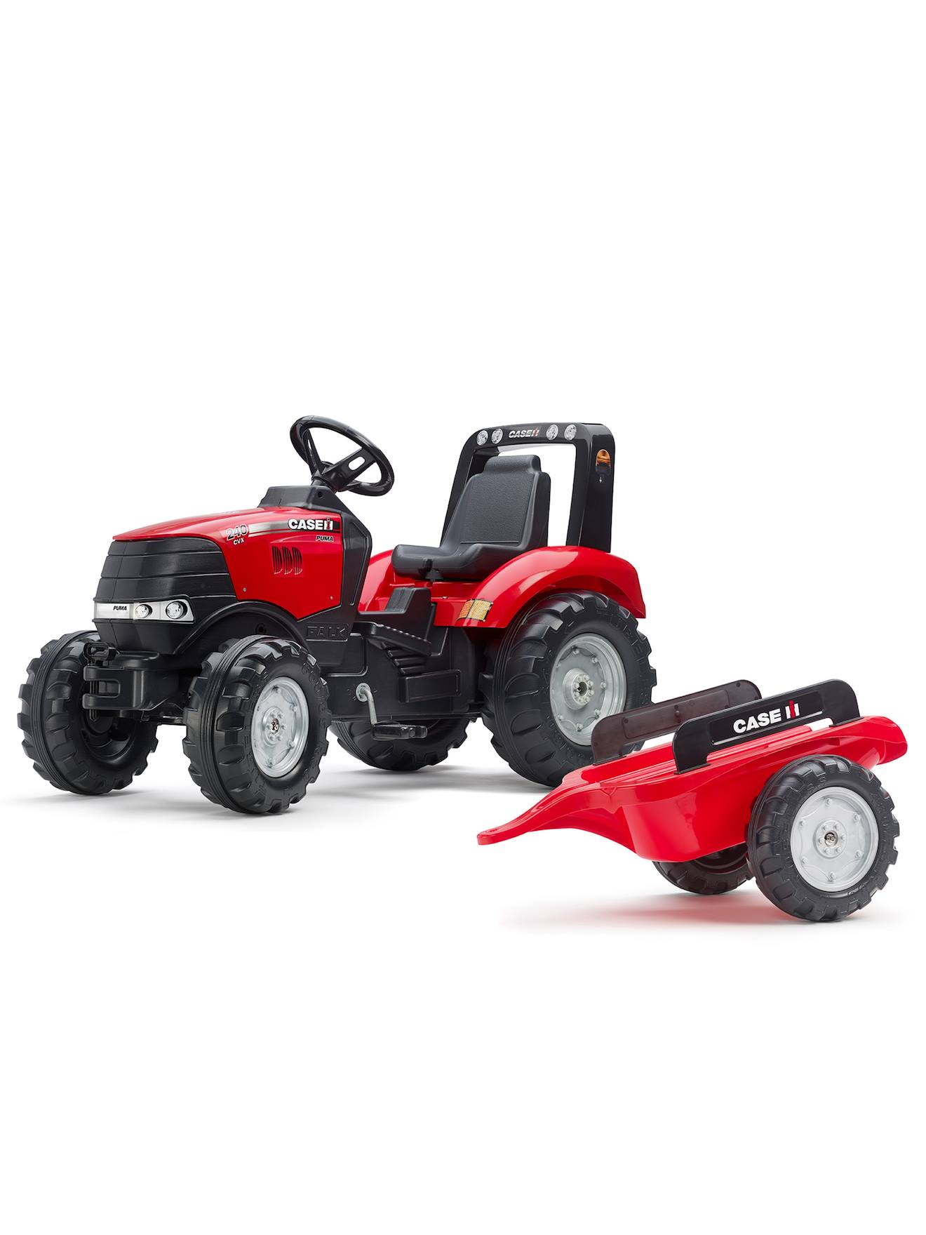 Tracteur À Pédales Avec Remorque Rouge Case
