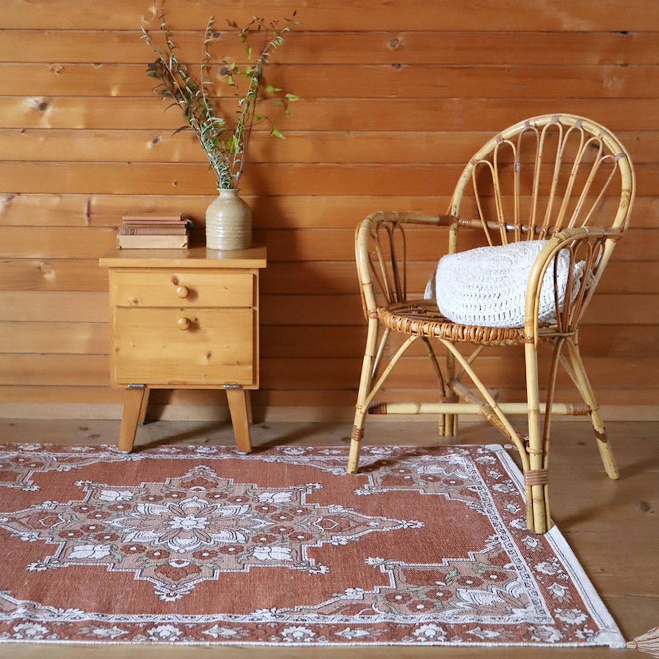Tapis Coton Imprimé Motif Bohème Lalitha Multicolore