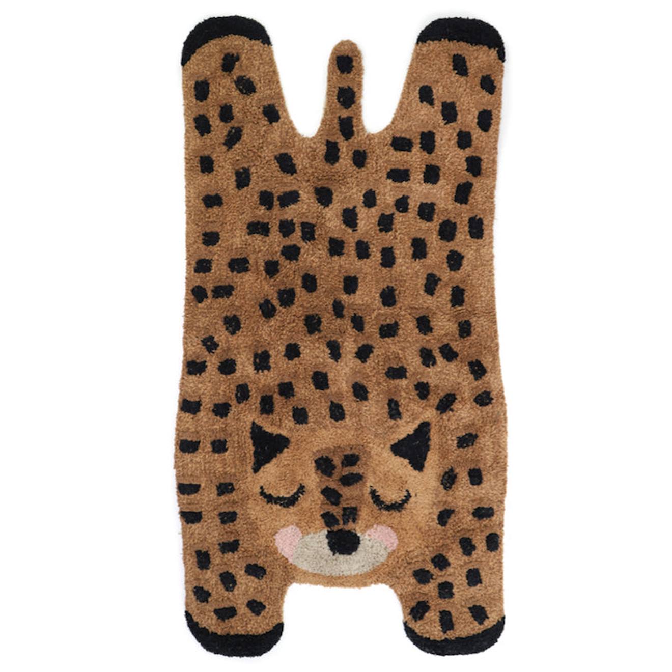 Tapis Chambre Enfant Coton Lavable Little Cheetah Multicolore
