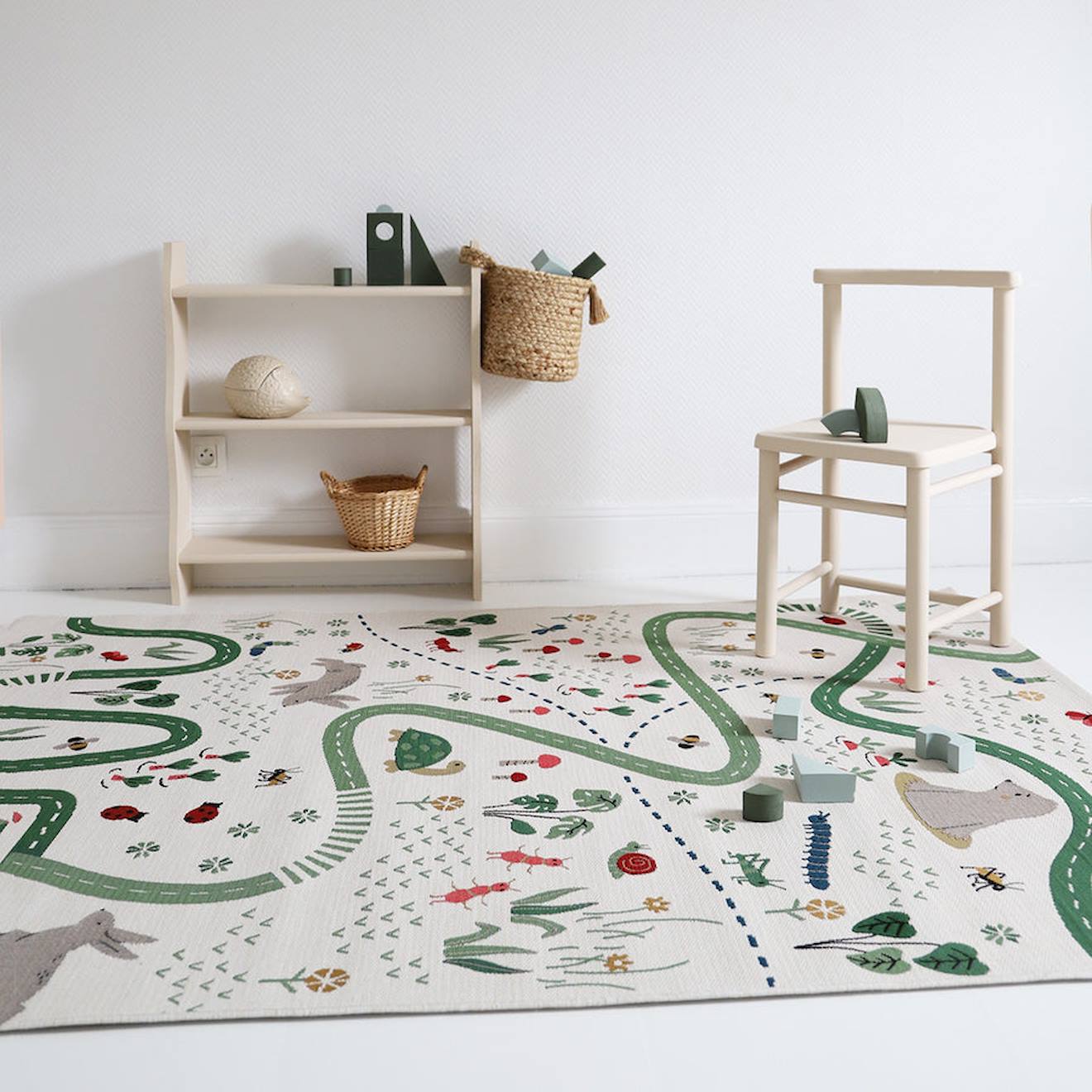 Nattiot - Tapis De Jeu Enfant Indoor & Outdoor Garden Life Multicolore