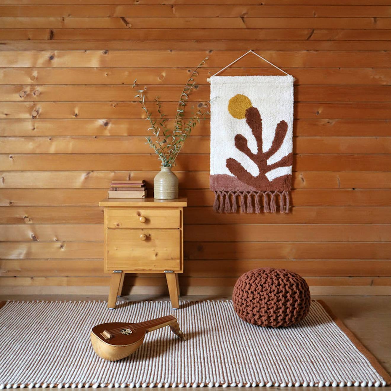 Tapis Laine Feutrée Bergen Caramel