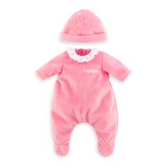Jouet-Poupons et poupées-Pyjama rose et bonnet pour poupon 36 cm