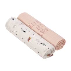 Puériculture-Matelas, accessoires de lange-Lot de 2 maxi langes en mousseline