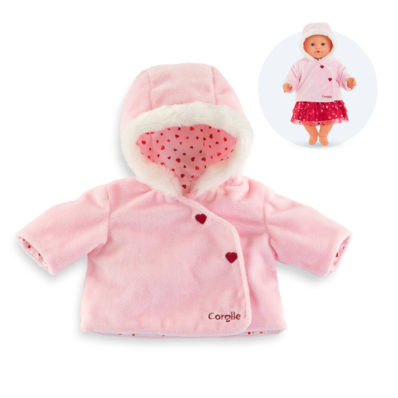 Corolle - Manteau Pétales De Cœurs Pour Poupon 36 Cm Multicolore