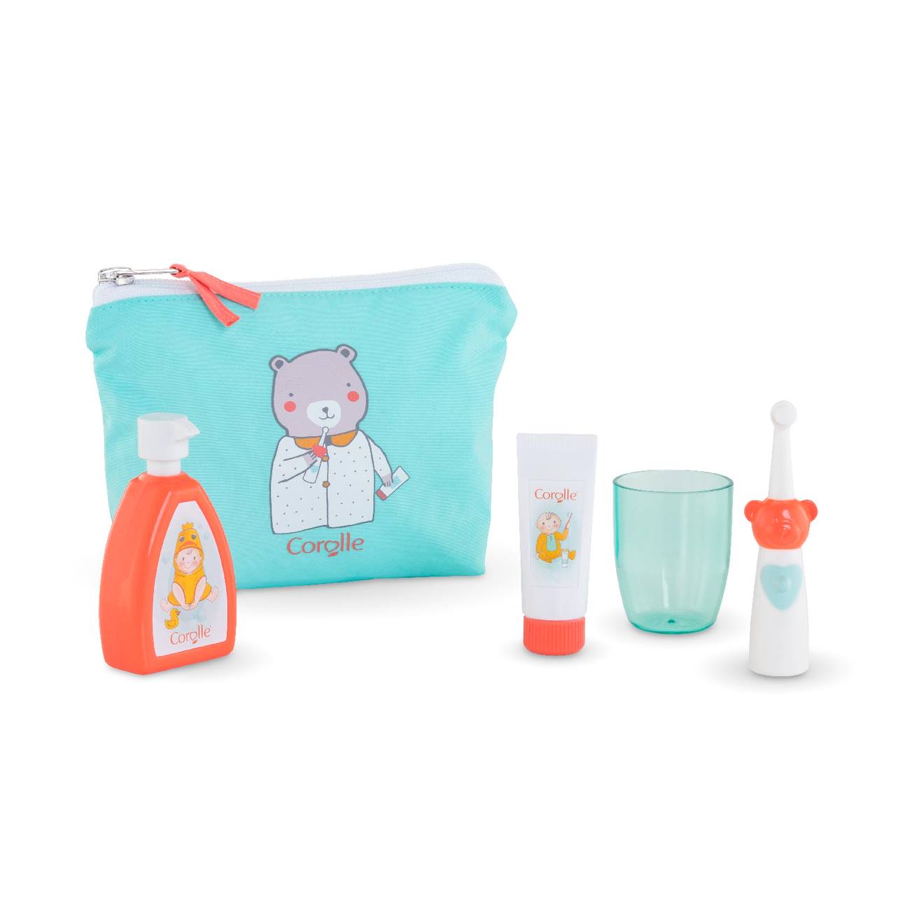 Trousse De Toilette Et Accessoires Pour Poupon 36 Et 42 Cm Multicolore