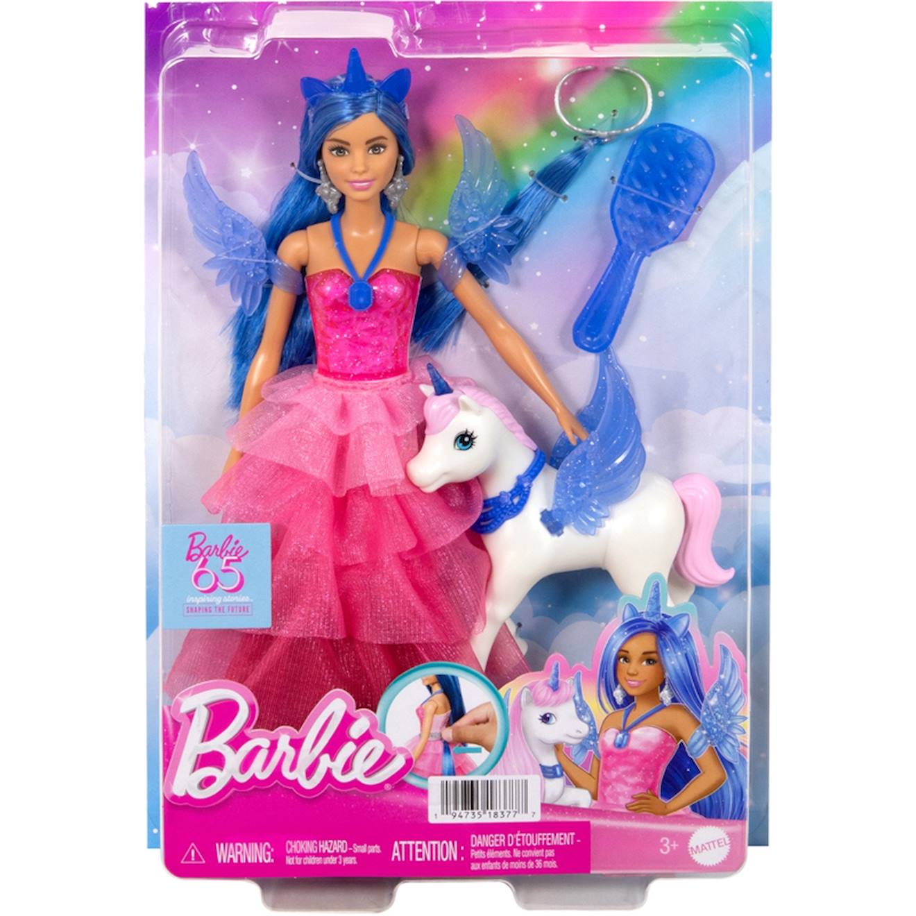 Poupée Licorne Saphir Bleu Multicolore