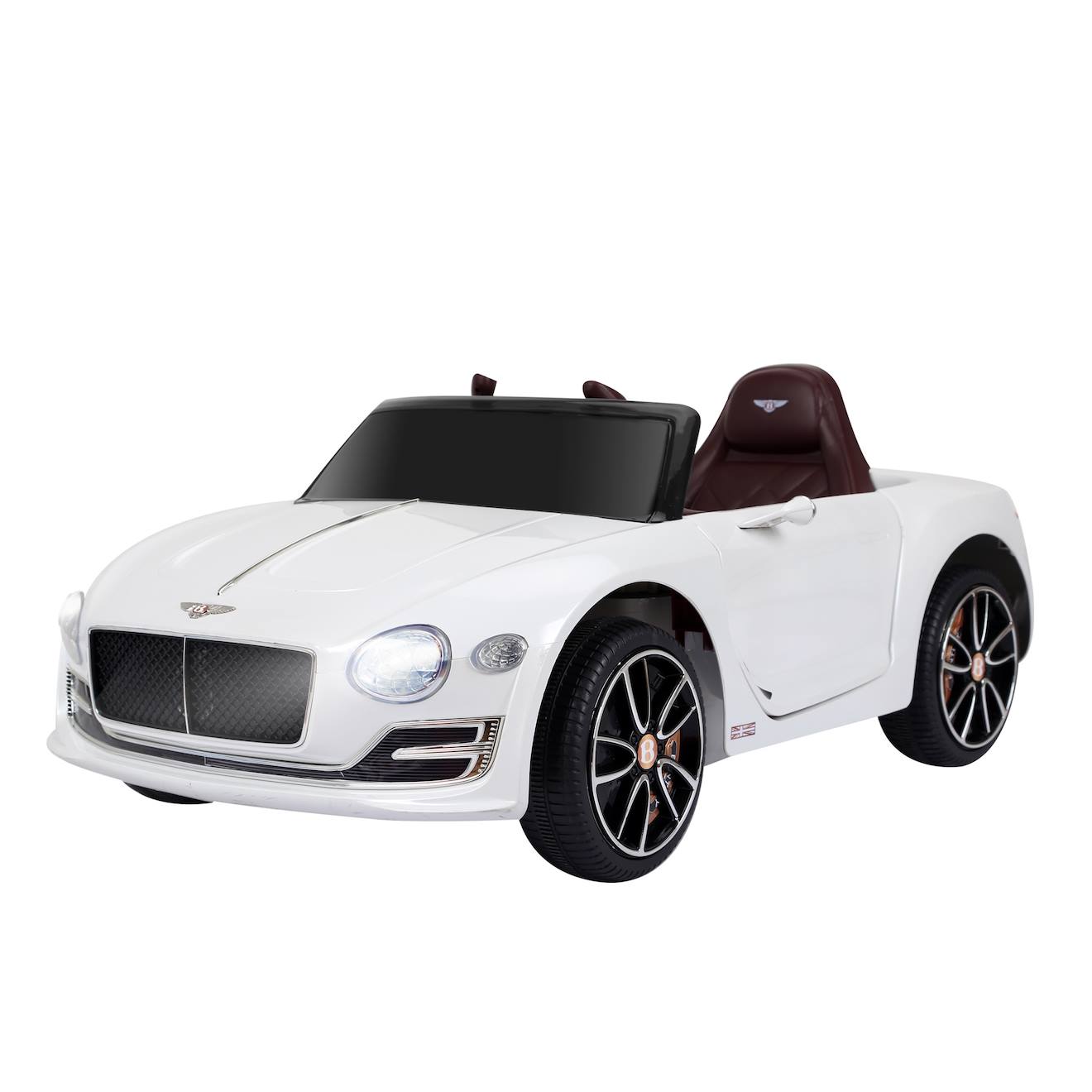 Voiture Électrique Enfant Bentley 2 Moteurs Télécommande Effets Sonores Et Lumineux Blanc
