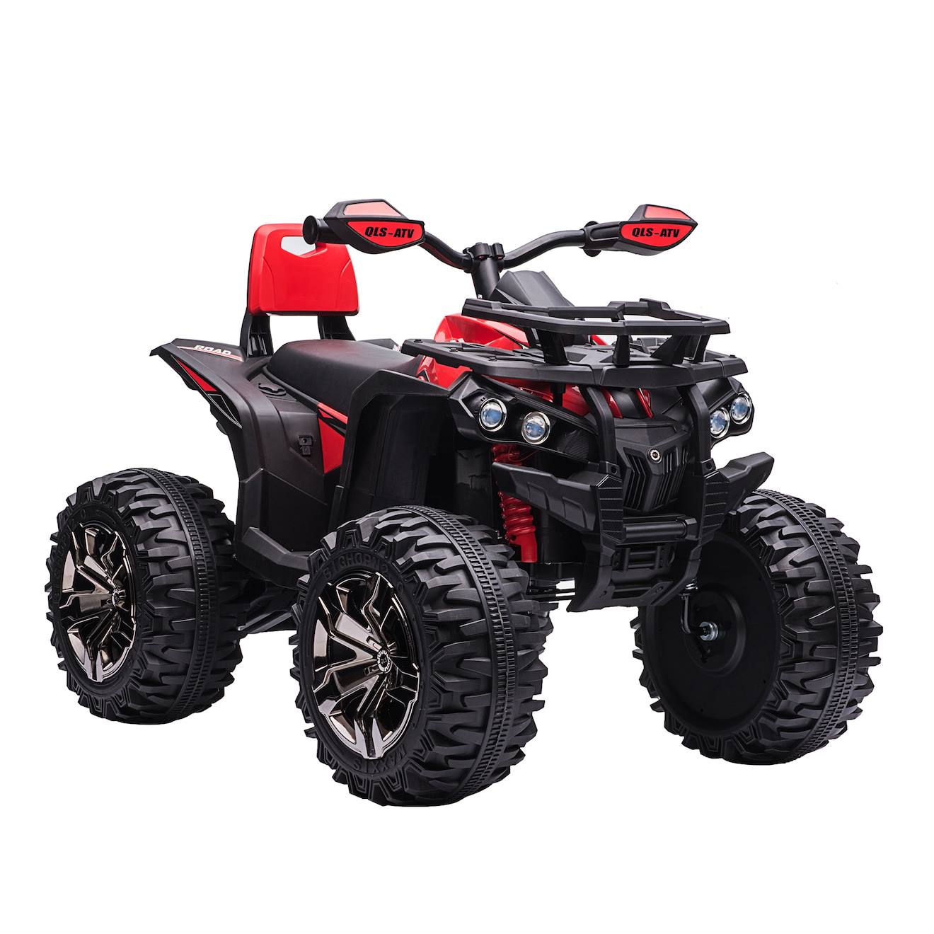 Quad Buggy Électrique Enfant 12 V 5 Km/h Max. Effets Lumineux Sonores Selle Avec Dossier Porte-bagage Avant Rouge