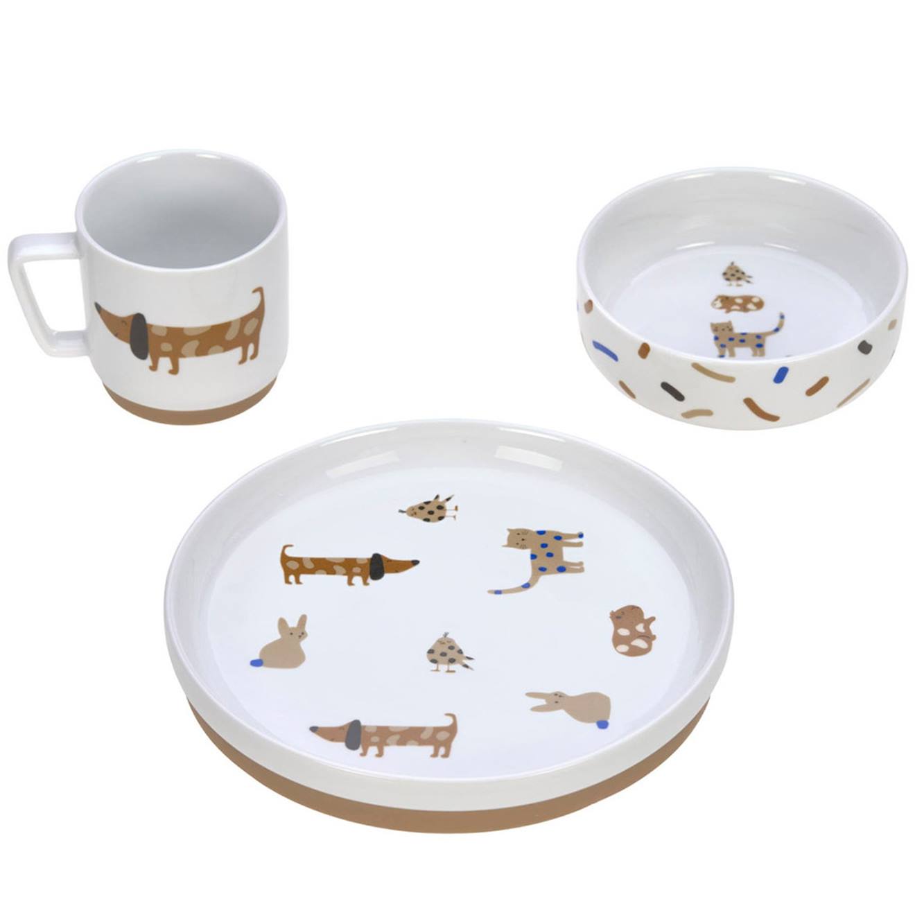 Coffret Repas En Porcelaine Little Mateys Blanc Royal