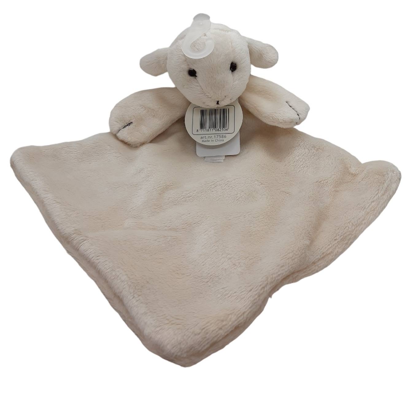 Doudou Carré L'agneau Lara 26 Cm Beige