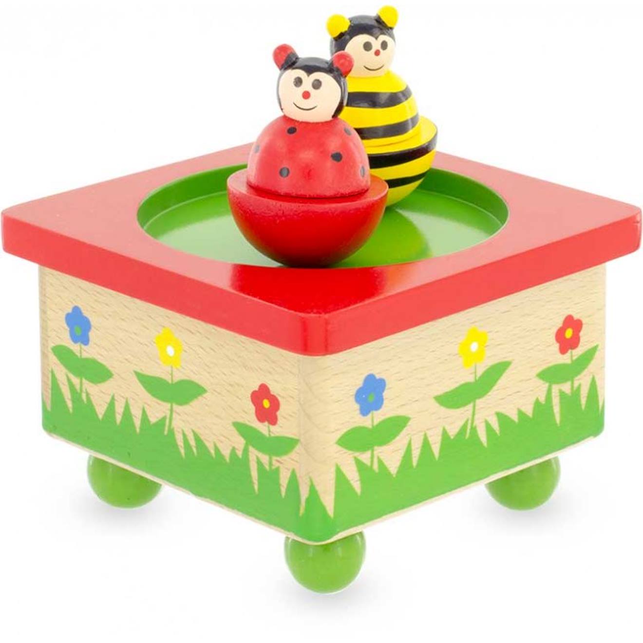 Boite À Musique Abeille Et Coccinelle Rouge