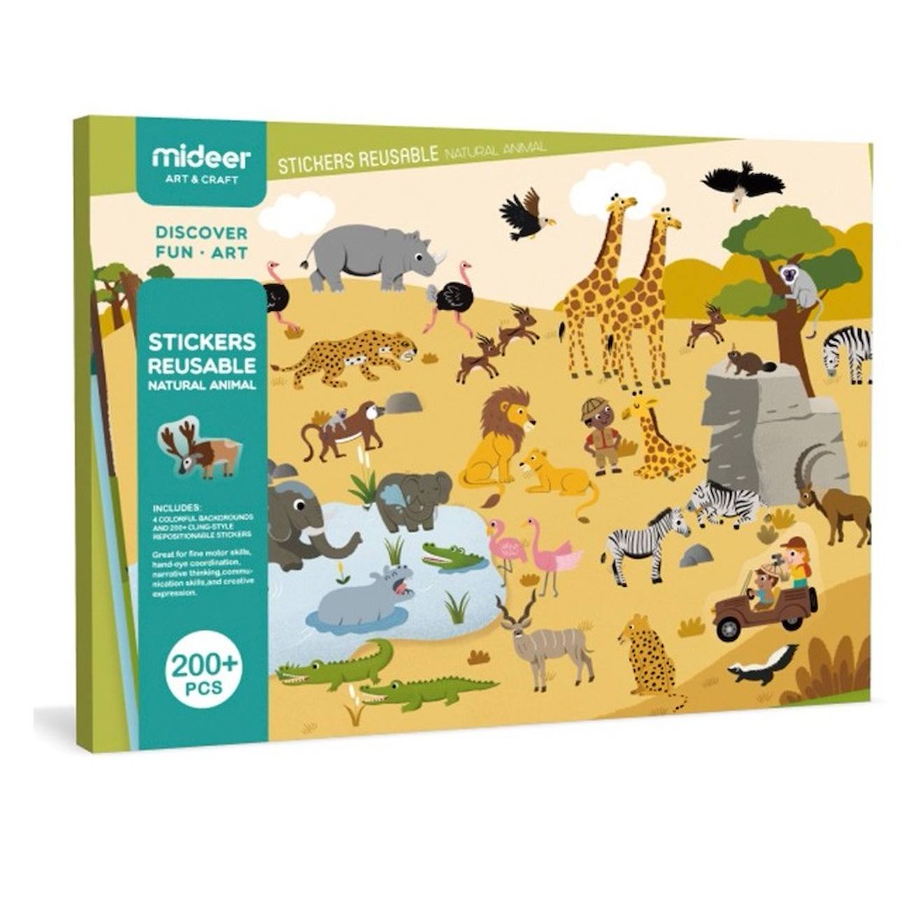 Stickers Repositionnables Animaux Vert