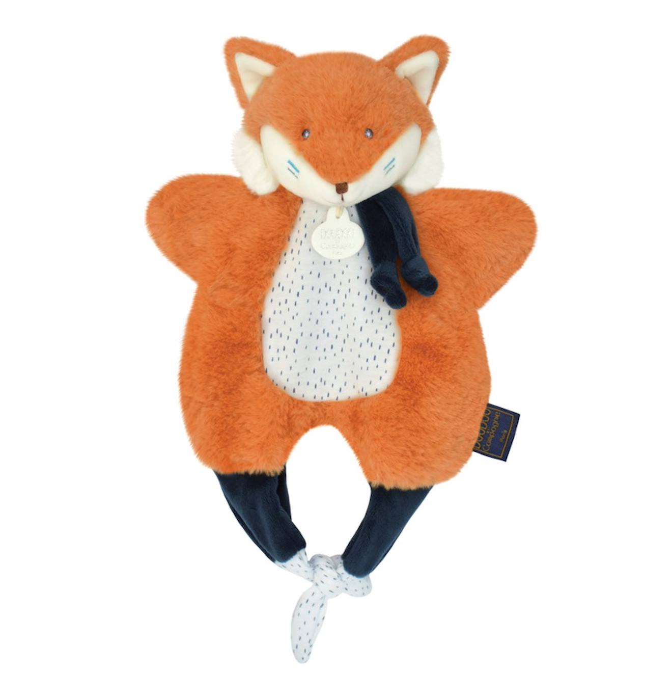 Doudou Renard Marionnette Orange