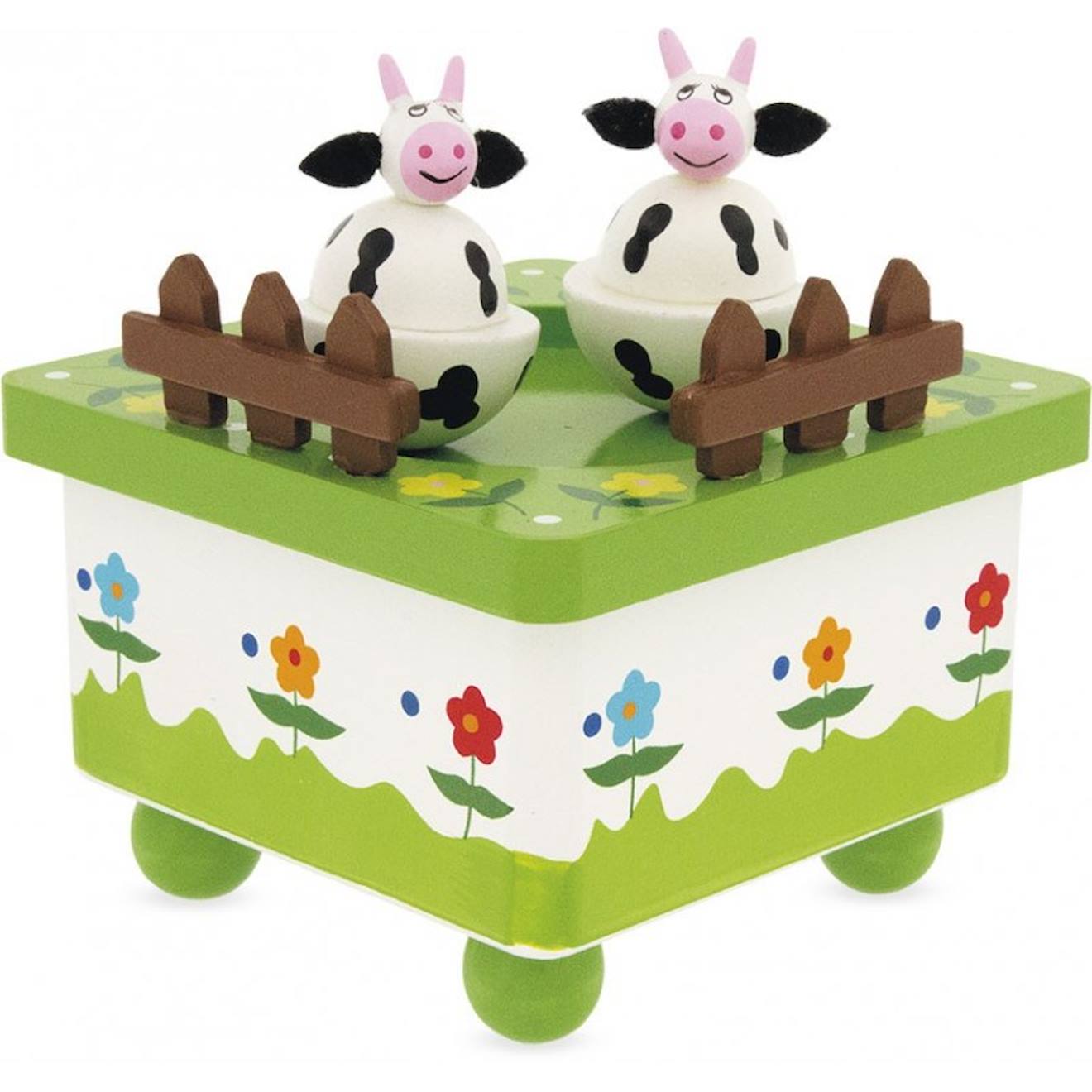 Boite À Musique Vaches Vert