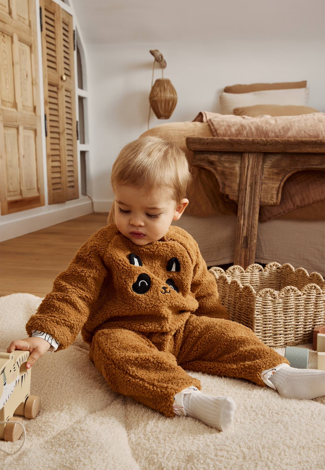 Surpyjama Bébé En Sherpa Maloueg Camel