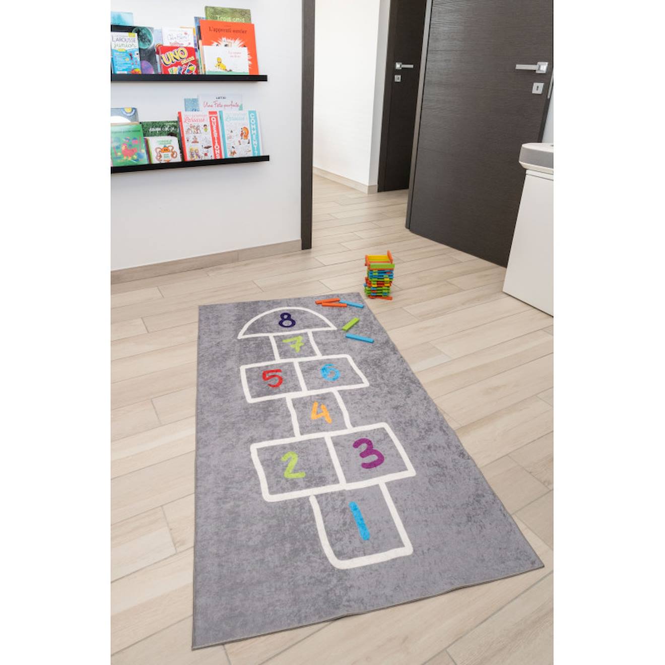 Tapis Enfant Marelle Gris (Nazar Rugs) - Image 1