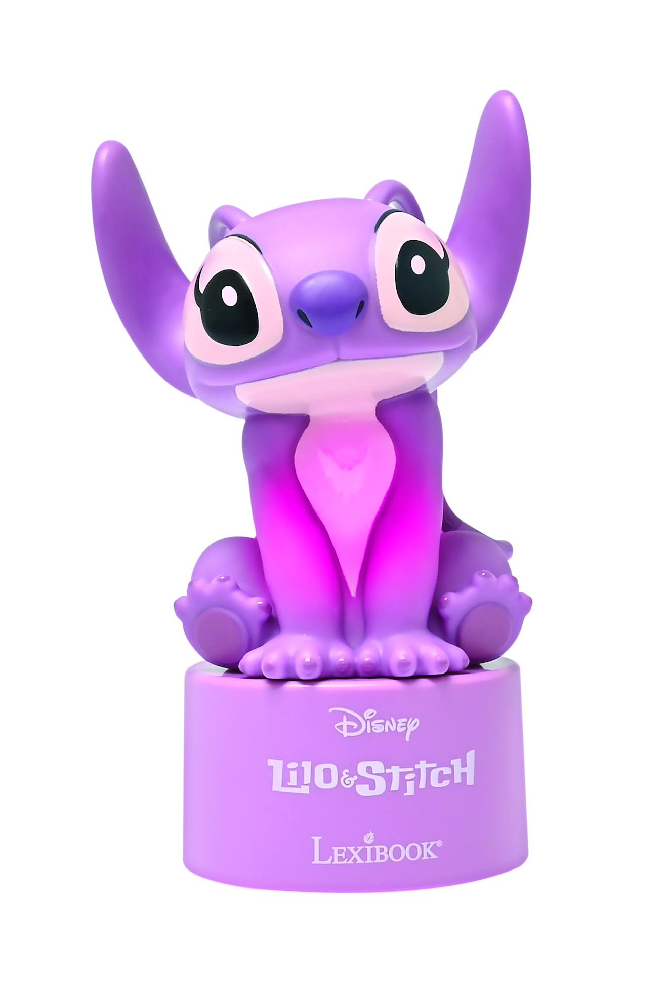 Veilleuse 3d Avec Variation De Couleurs Stitch Angel, Avec Haut-parleur, Lumière Douce, À Piles Rose