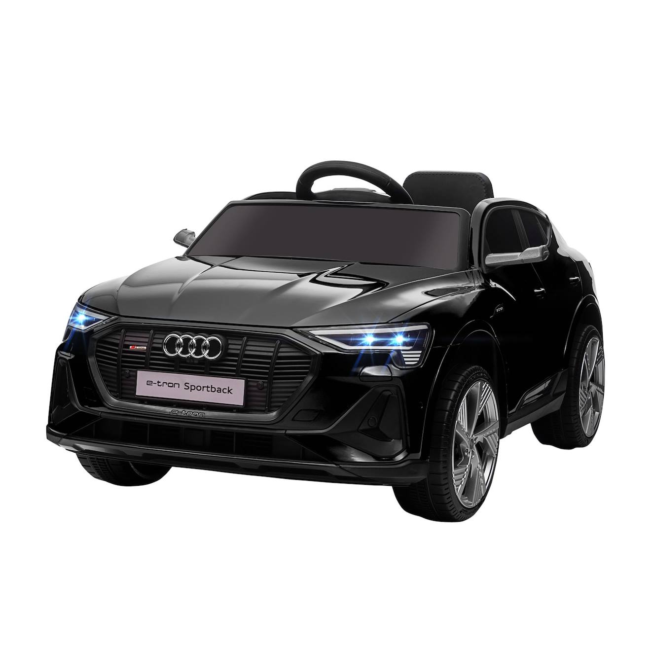 Voiture Électrique Enfant Audi E-tron Sportback S Line 12 V 8 Km/h Max. - Effets Sonores, Lumineux - Télécommande Noir