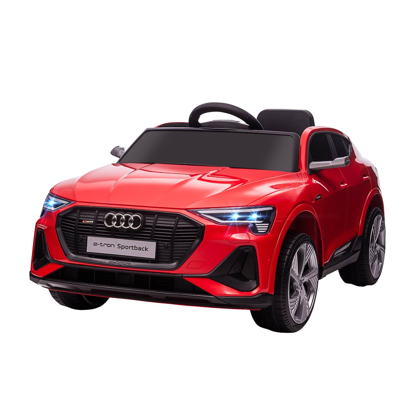 Voiture Électrique Enfant Audi E-tron Sportback S Line 12 V 8 Km/h Max. - Effets Sonores, Lumineux - Télécommande Rouge