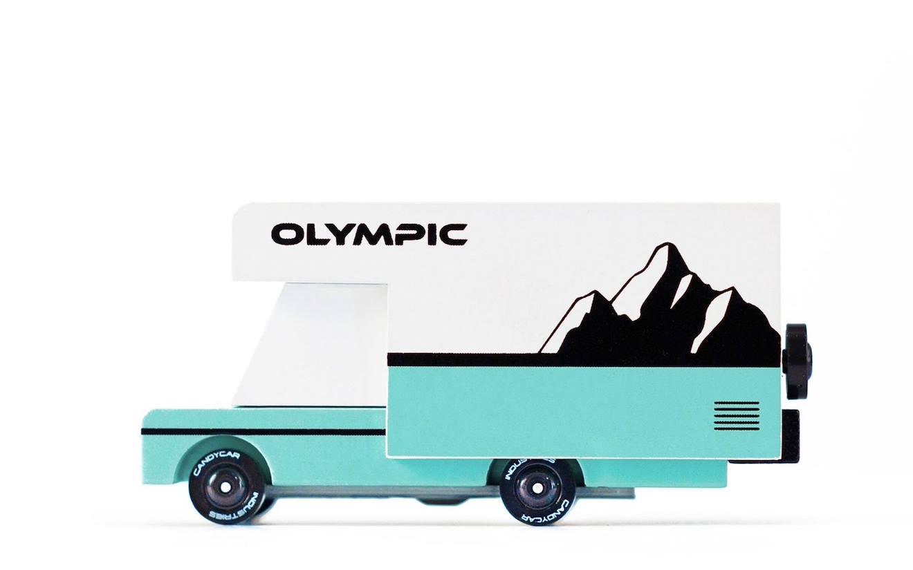 Voiture Olympic Camper Bleu