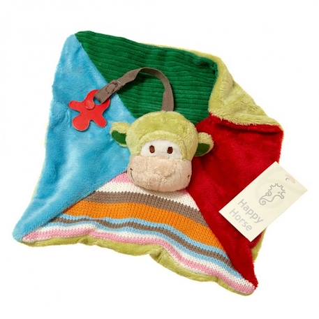 Happy Horse - Doudou Singe Mo 22cm Rouge
