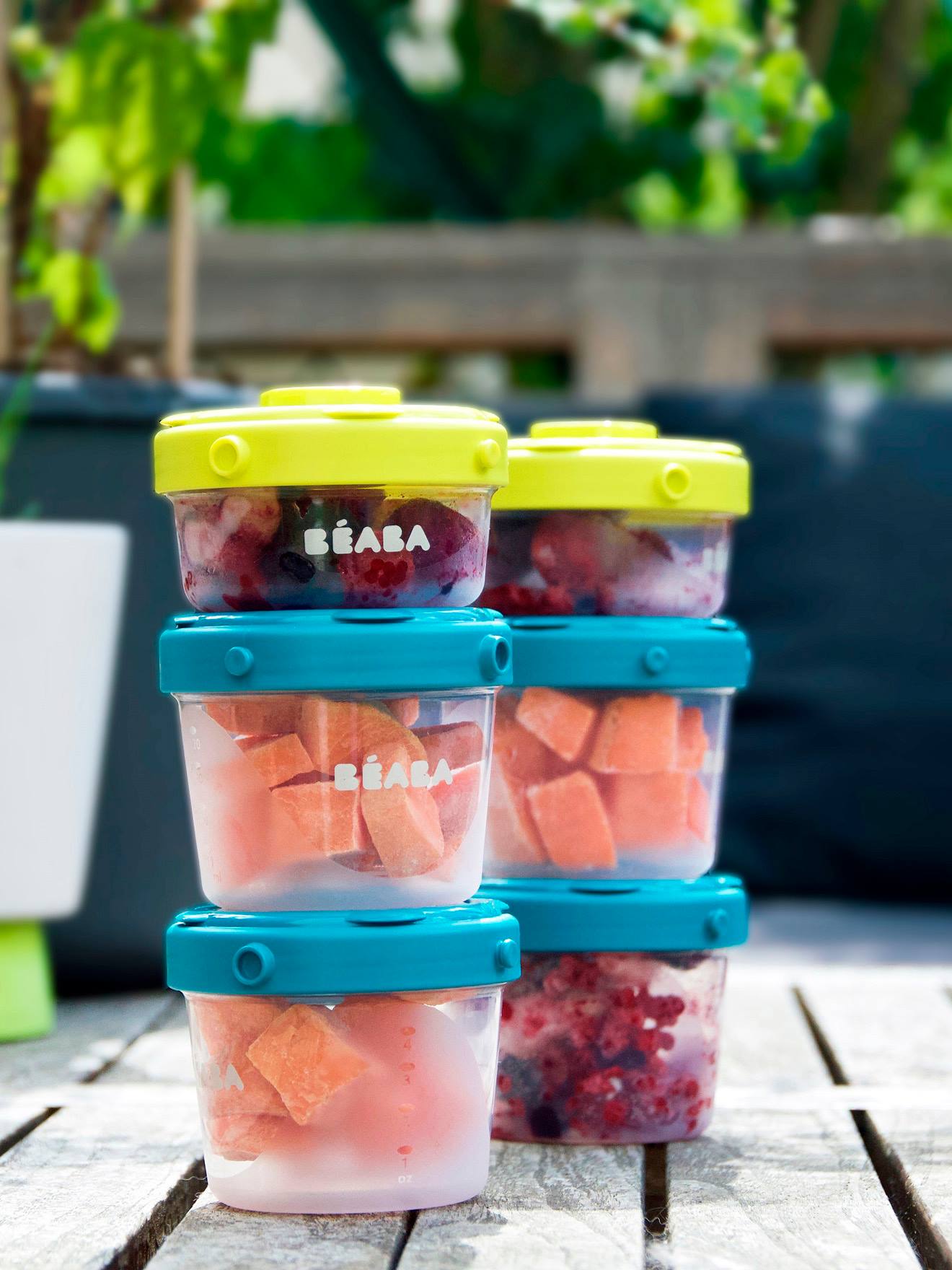 Lot De 6 Portions Clip 1er Âge Beaba Transparent / Vert