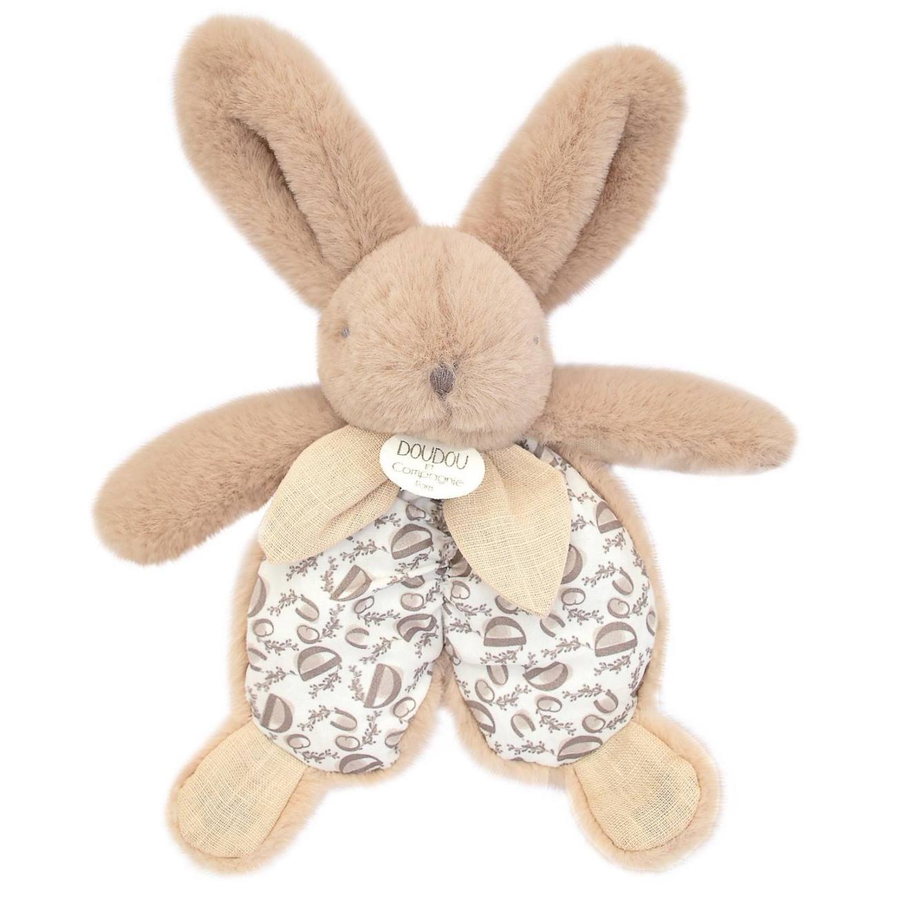 Doudou Lapin 18 cm Beige certifié naissance