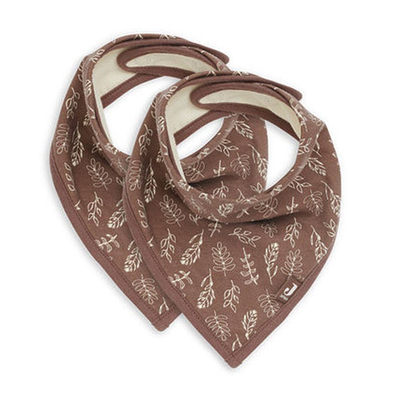 Lots De 2 Bavoirs Bandana En Coton Marron Foncé