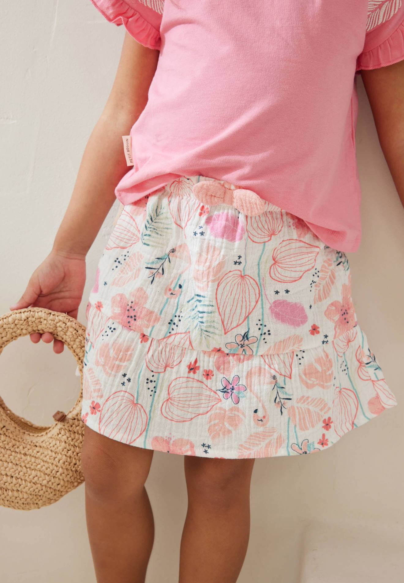 Jupe Enfant Écrue En Gaze De Coton Caraïbes Ecru