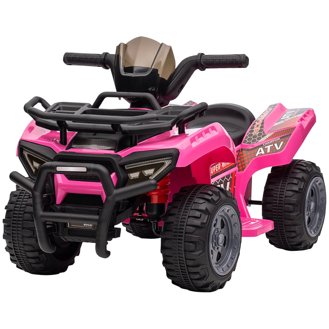 Quad Buggy Électrique Enfant 6 V 2 Km/h Max. Effet Lumineux Rose