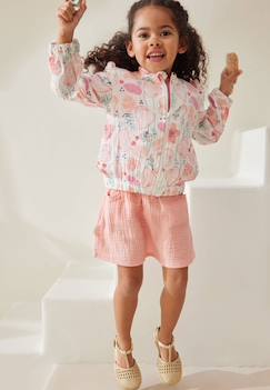 Bébé-Robe, jupe-Jupe enfant rose en gaze de coton caraïbes