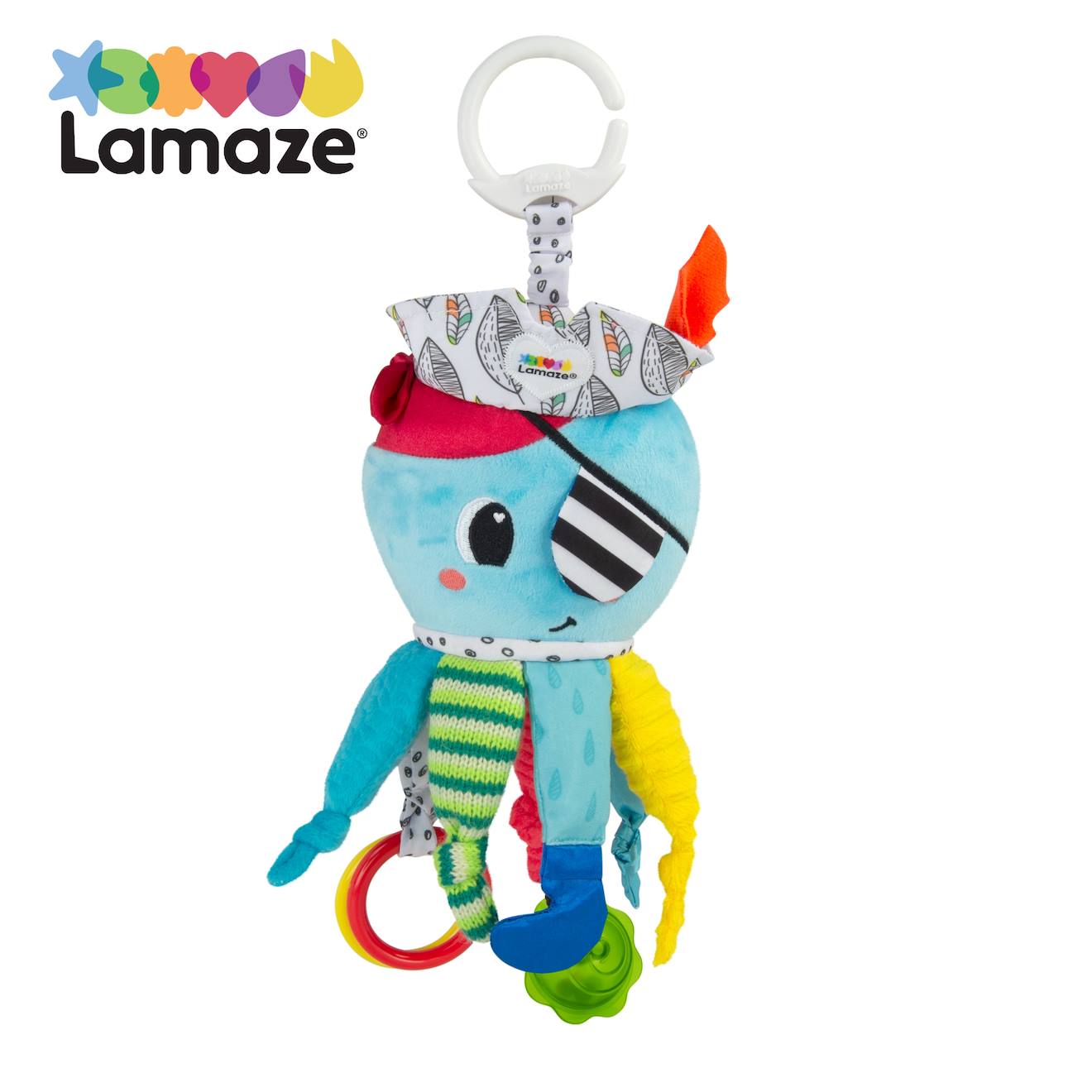 Peluche Captain Calamar À Clip Pour Landau Et Poussette Multicolore