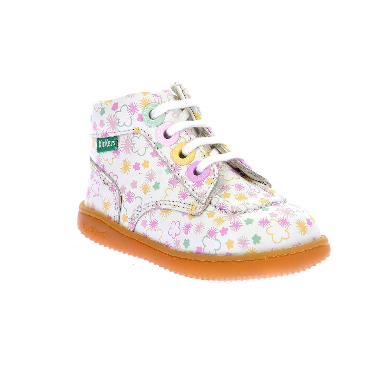 Bottillons Bébé Kickiconic Blanc Imprime Festi Ete