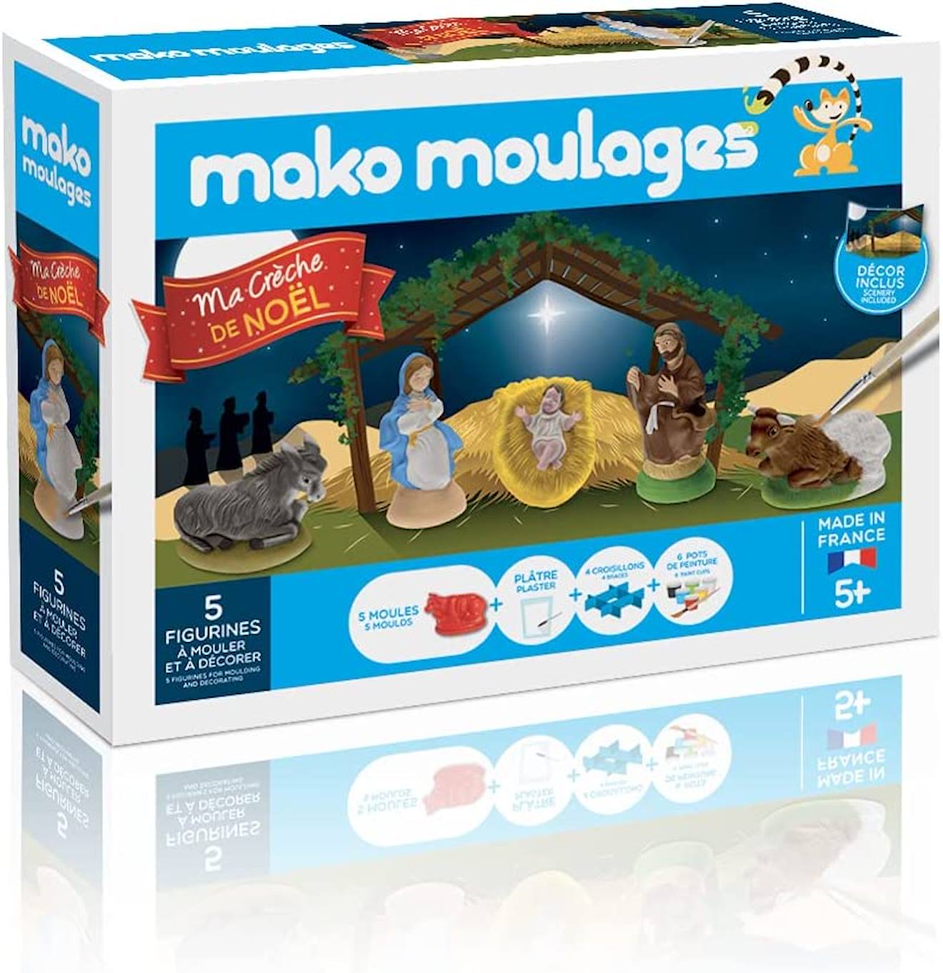 Coffret Moulage Crèche De Noël Bleu
