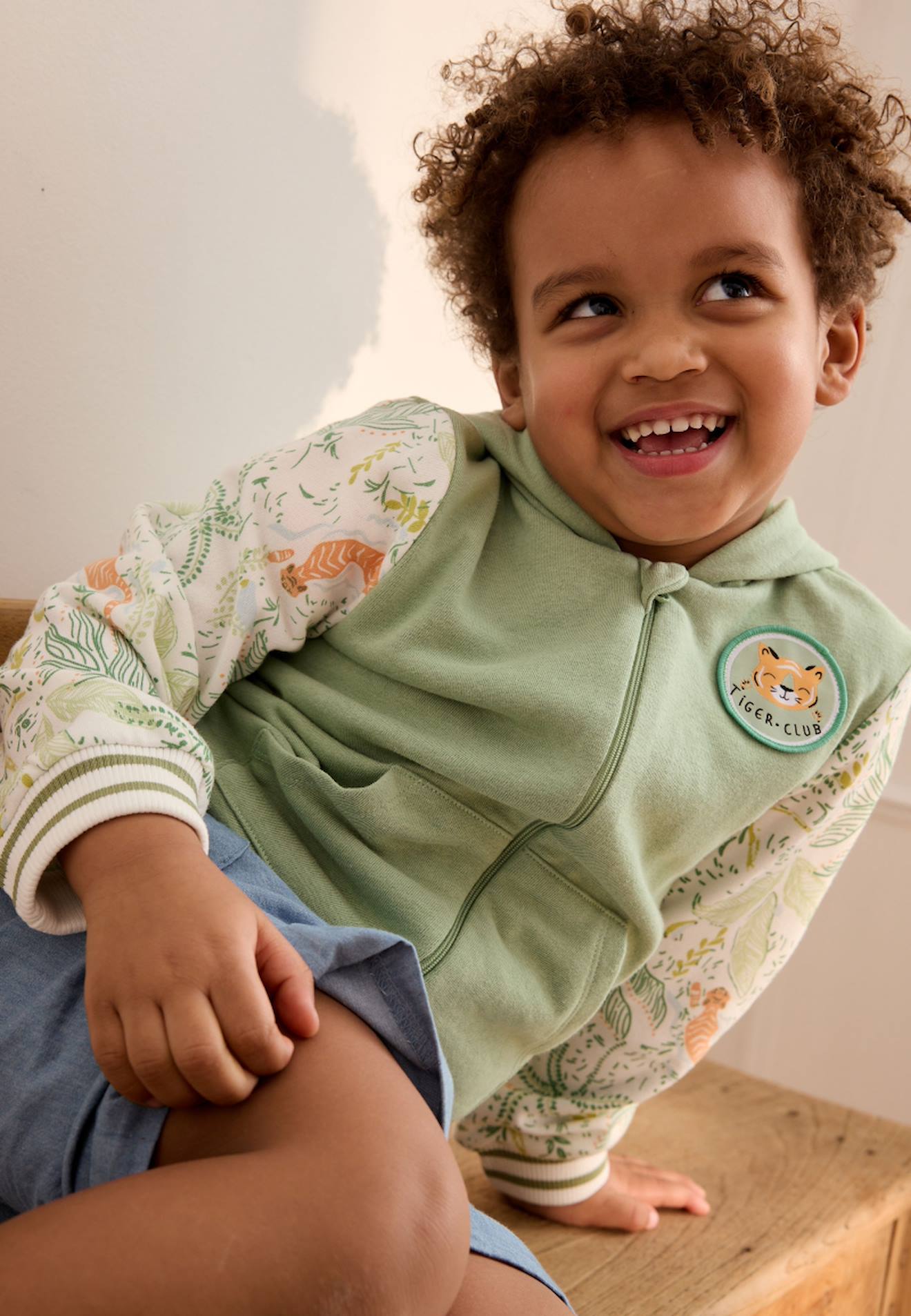 Sweat À Capuche Zippé Enfant Kanha Vert