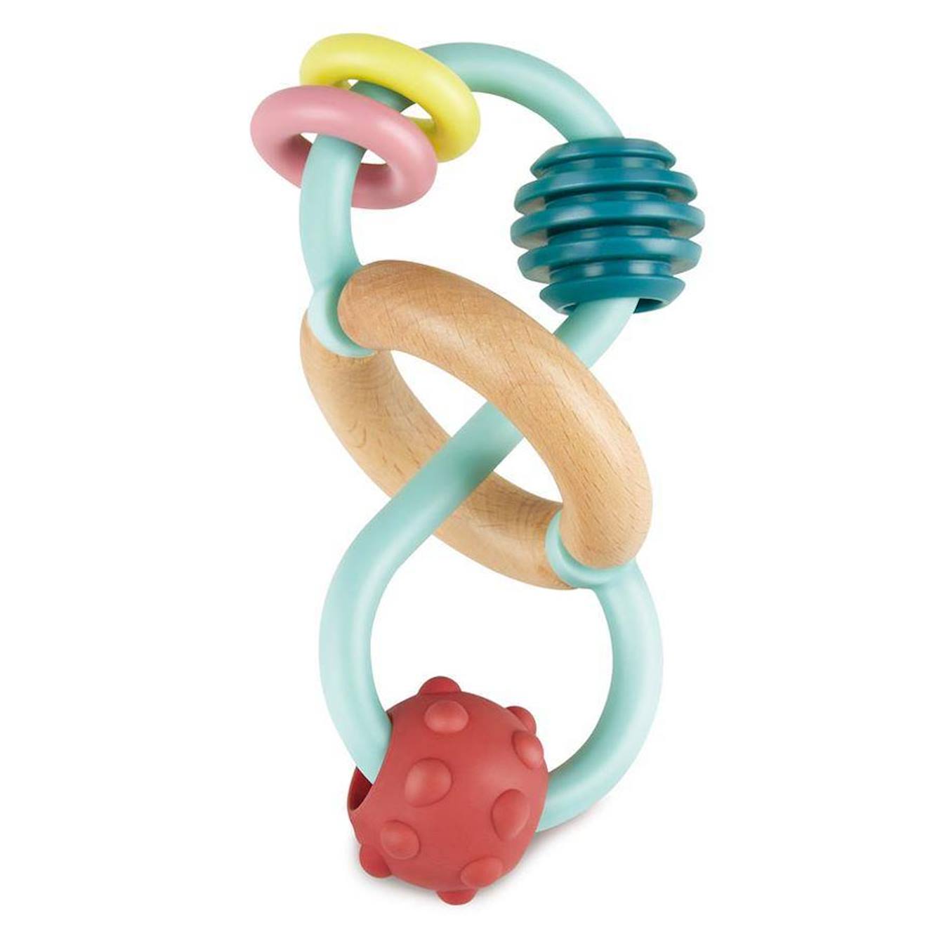 Hochet En Silicone Et Bois Labyrinthe Multi-coloured