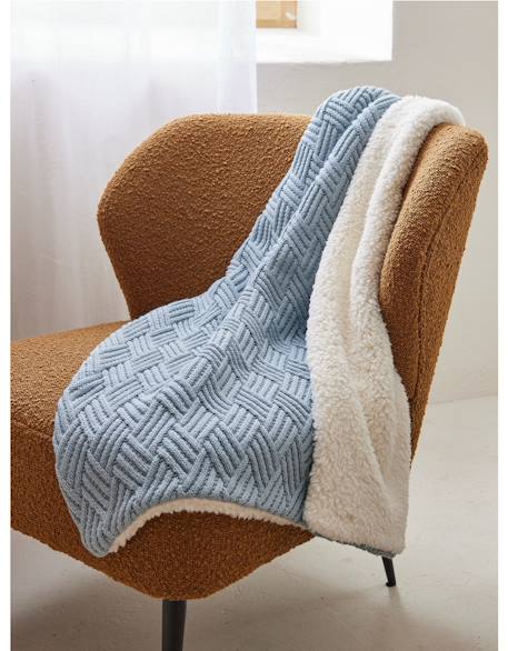 Couverture en coton biosherpa Beige+Bleu+Marron+Rose 8 - vertbaudet enfant 