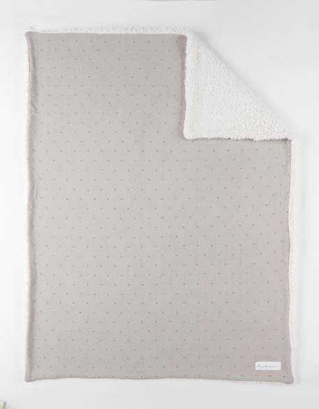 Couverture en coton biosherpa Beige+Bleu+Marron+Rose 1 - vertbaudet enfant 