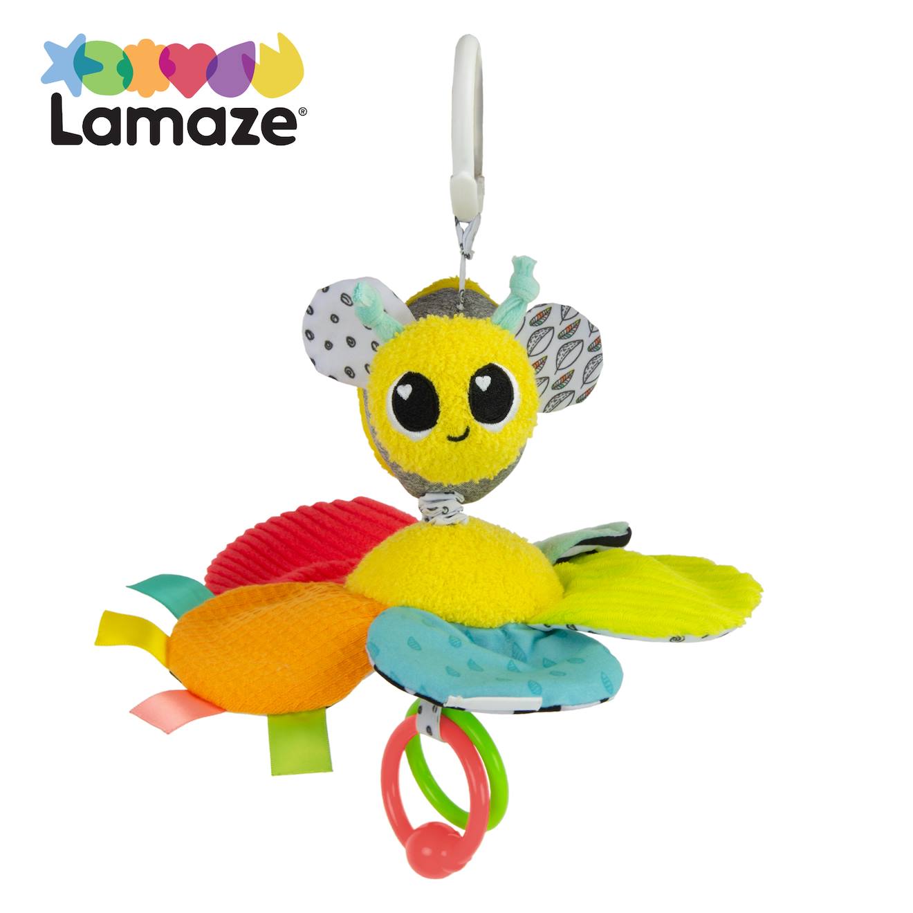 Peluche Buzzy L’abeille À Clip Pour Landau Et Poussette Multicolore