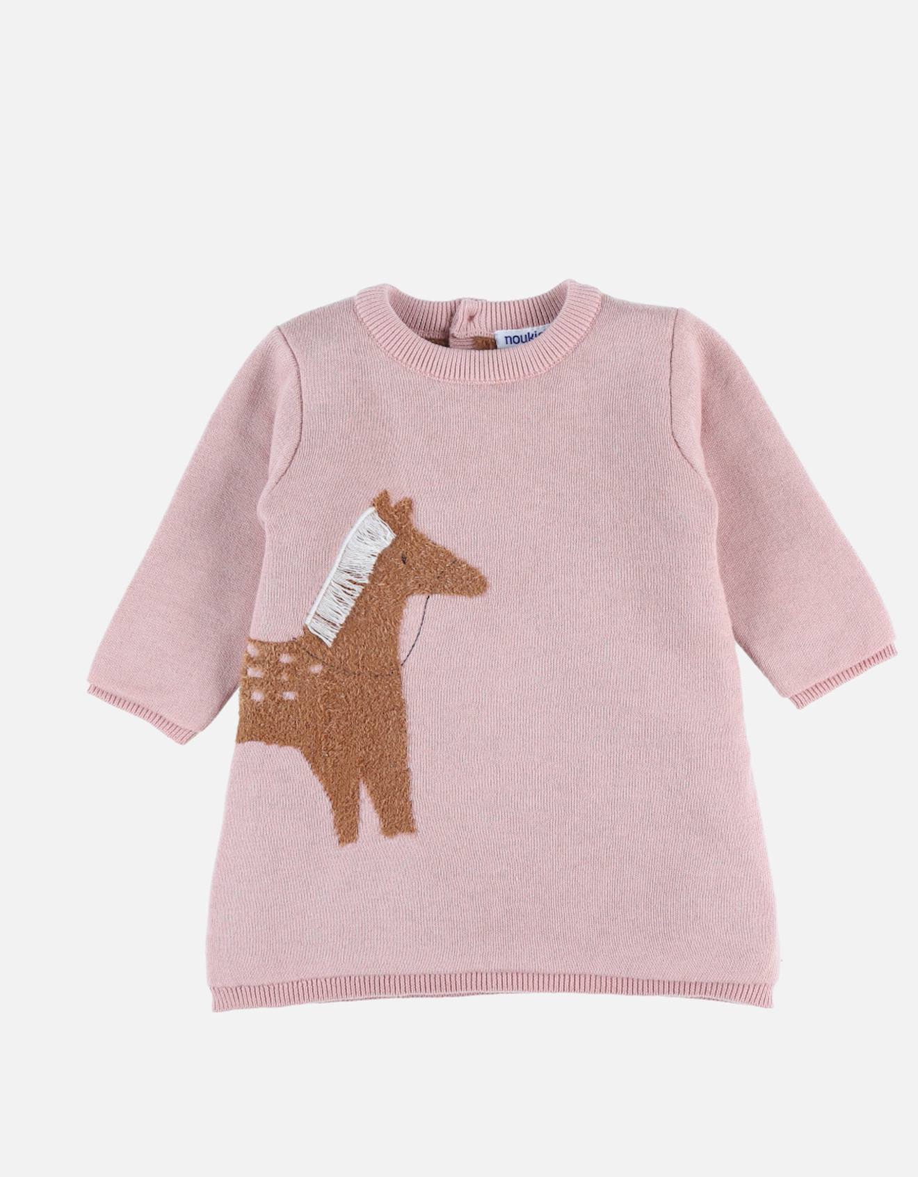 Robe En Tricot Cheval Rose