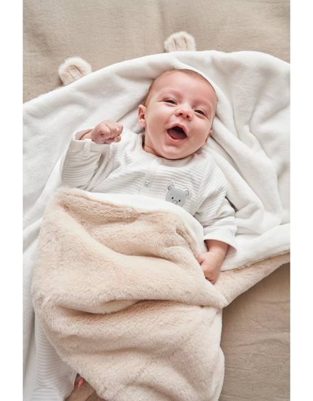 Couverture en groloudoux® Beige+Gris 2 - vertbaudet enfant 