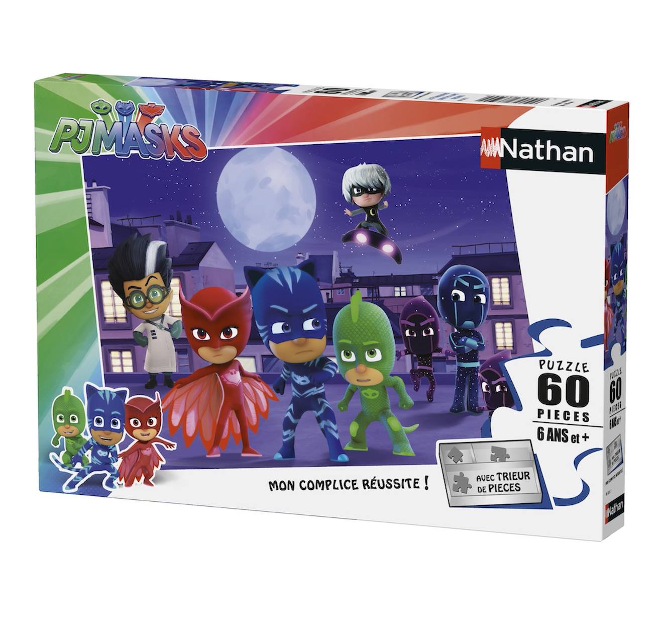 Puzzle Pyjamasques Vs Super Méchants 60 Pcs Bleu