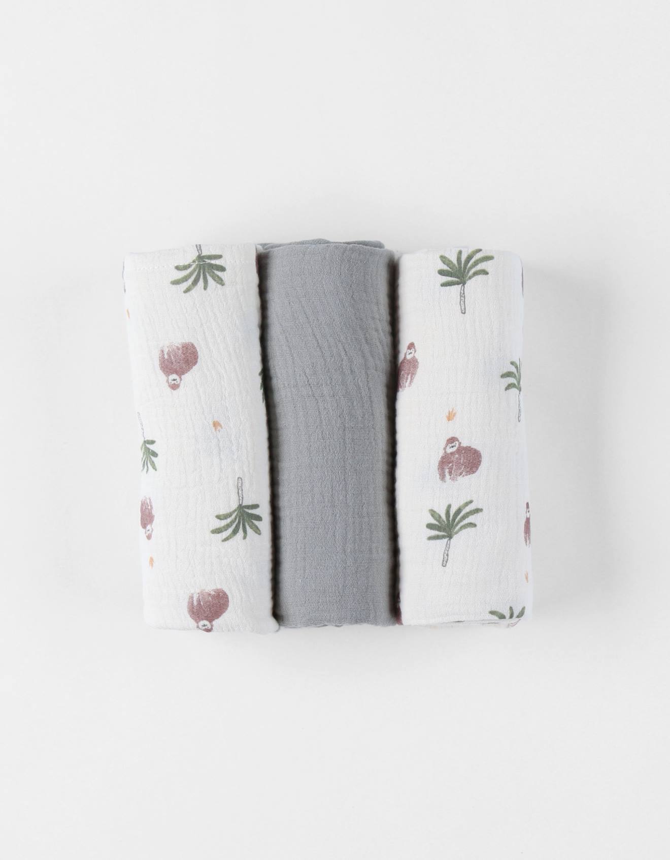 Noukies - Set De 3 Langes Gorille En Mousseline Ecru