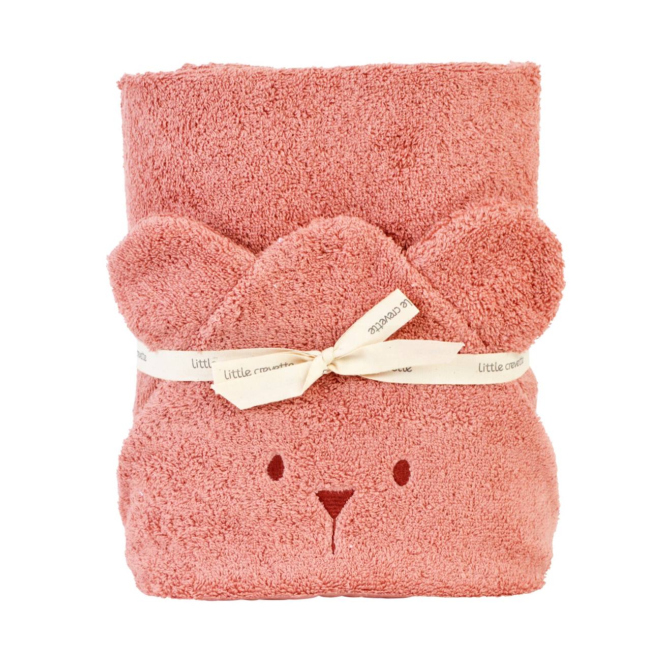 Cape De Bain Coton Bio Ourson Bois De Rose