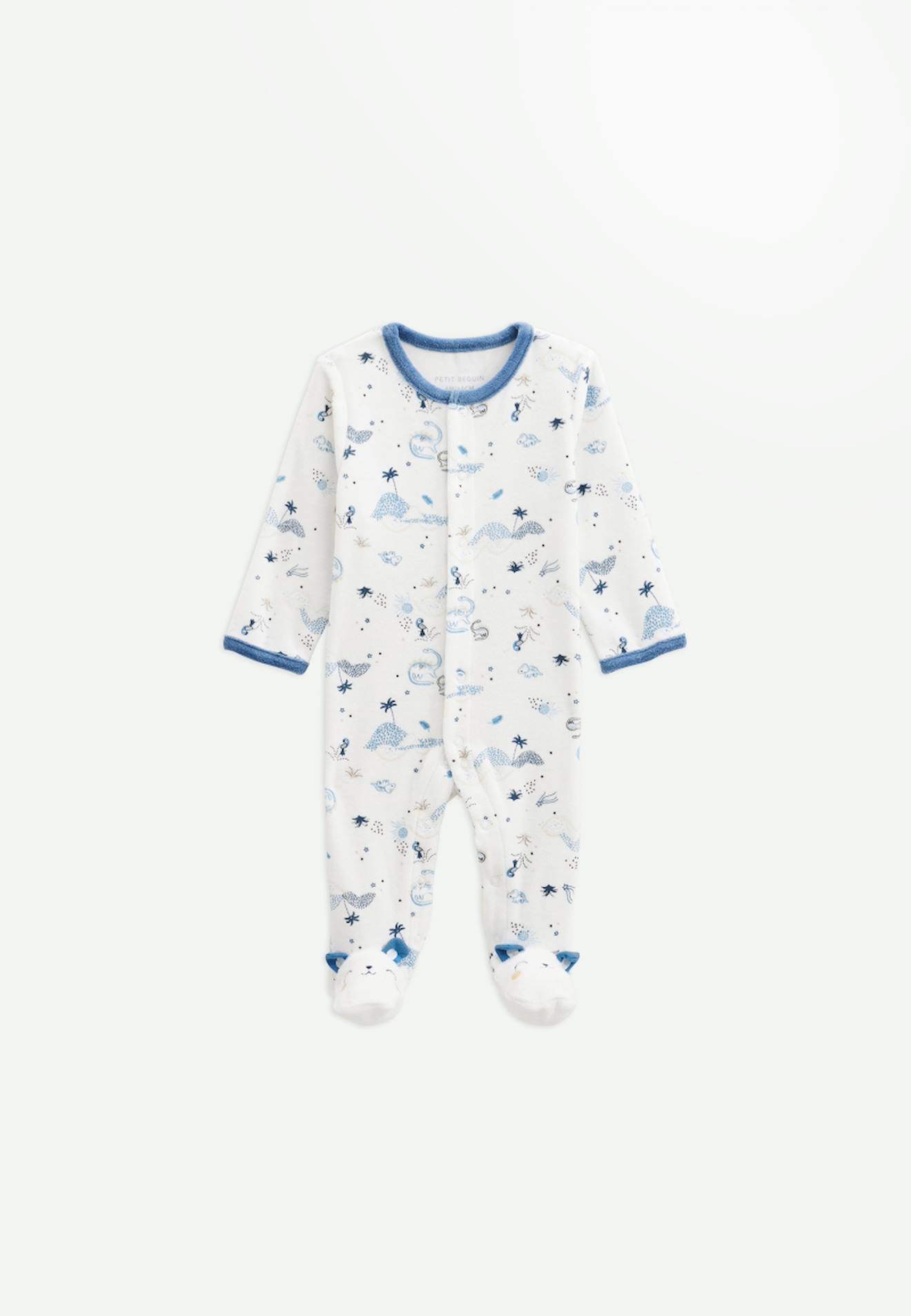 Pyjama Bébé En Velours Dune Valley Ecru