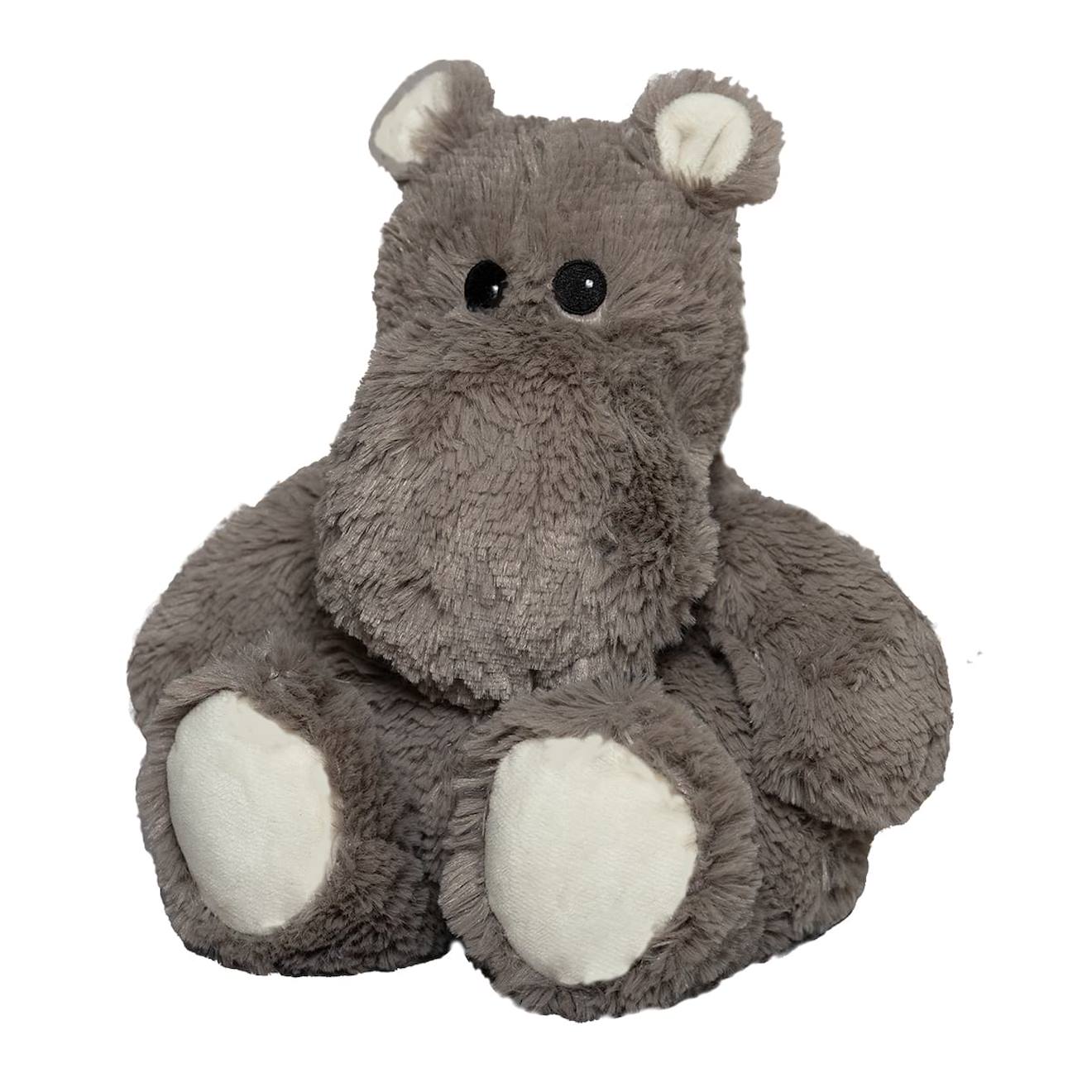 Peluche Bouillotte Hippopotame Gris